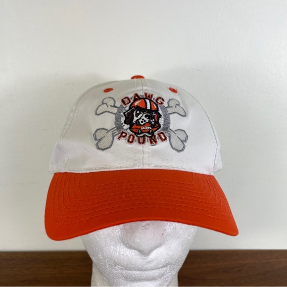 VTG Cleveland Browns Logo Athletic Dawg Pound NFL Snapback Hat Cap Red Onion - Picture 2 of 16
